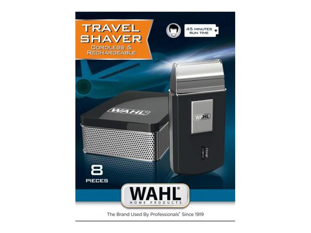 WAHL 03615 Travel Shaver Barbermaskine Sort Sølv