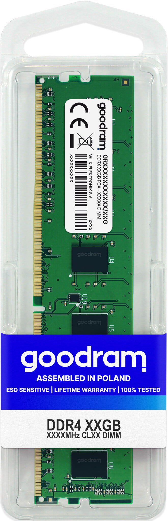 Goodram GR3200D464L22/16G hukommelsesmodul 16 GB 1 x 16 GB DDR4 288-pin DIMM