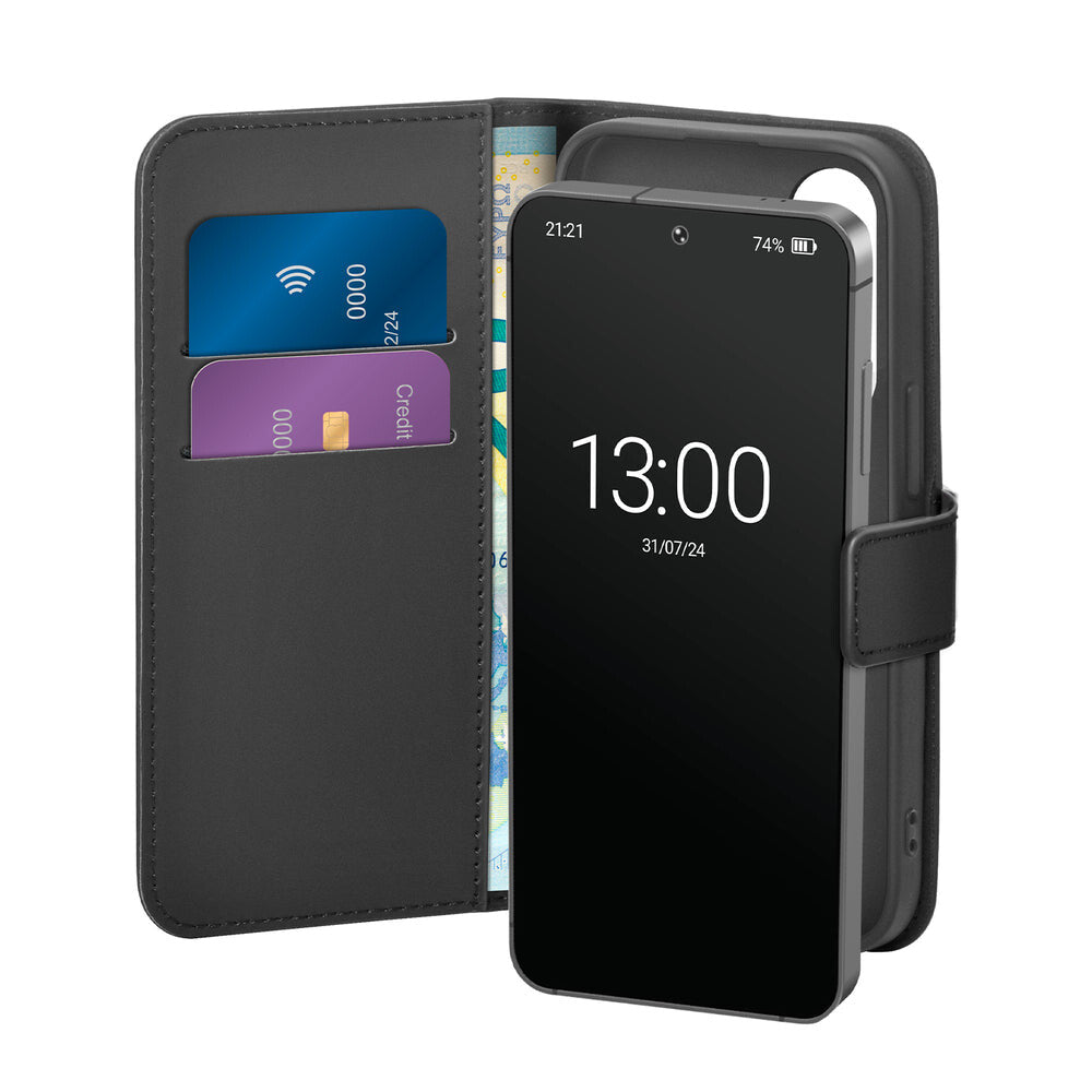 PURO PUSGS25BOOKC8BLK mobiltelefon etui 15,8 cm (6.2") Tegnebogsetui Sort