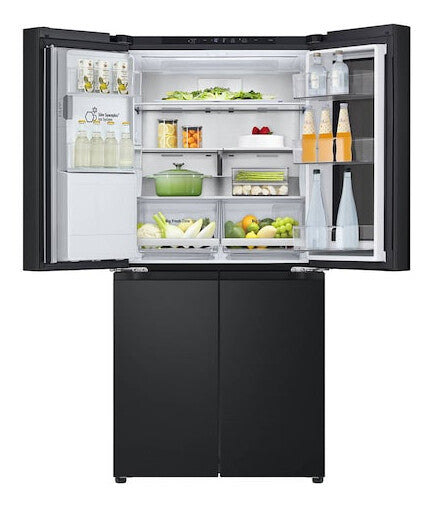 LG InstaView GMG860EPBE side-by-side køle-fryseskab Fritstående 508 L Sort