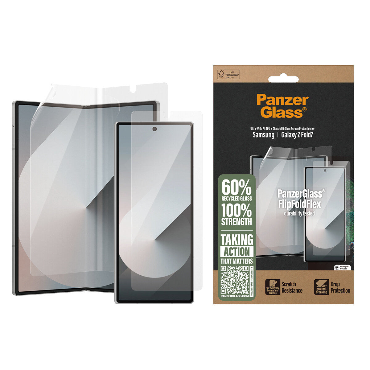 PanzerGlass ® Skærmbeskyttelse Samsung Galaxy Z Fold7 | Glas & Film