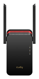 Cudy RE3000 netværk forlænger Netværksgentager Sort, Rød 10, 100, 1000 Mbit/s
