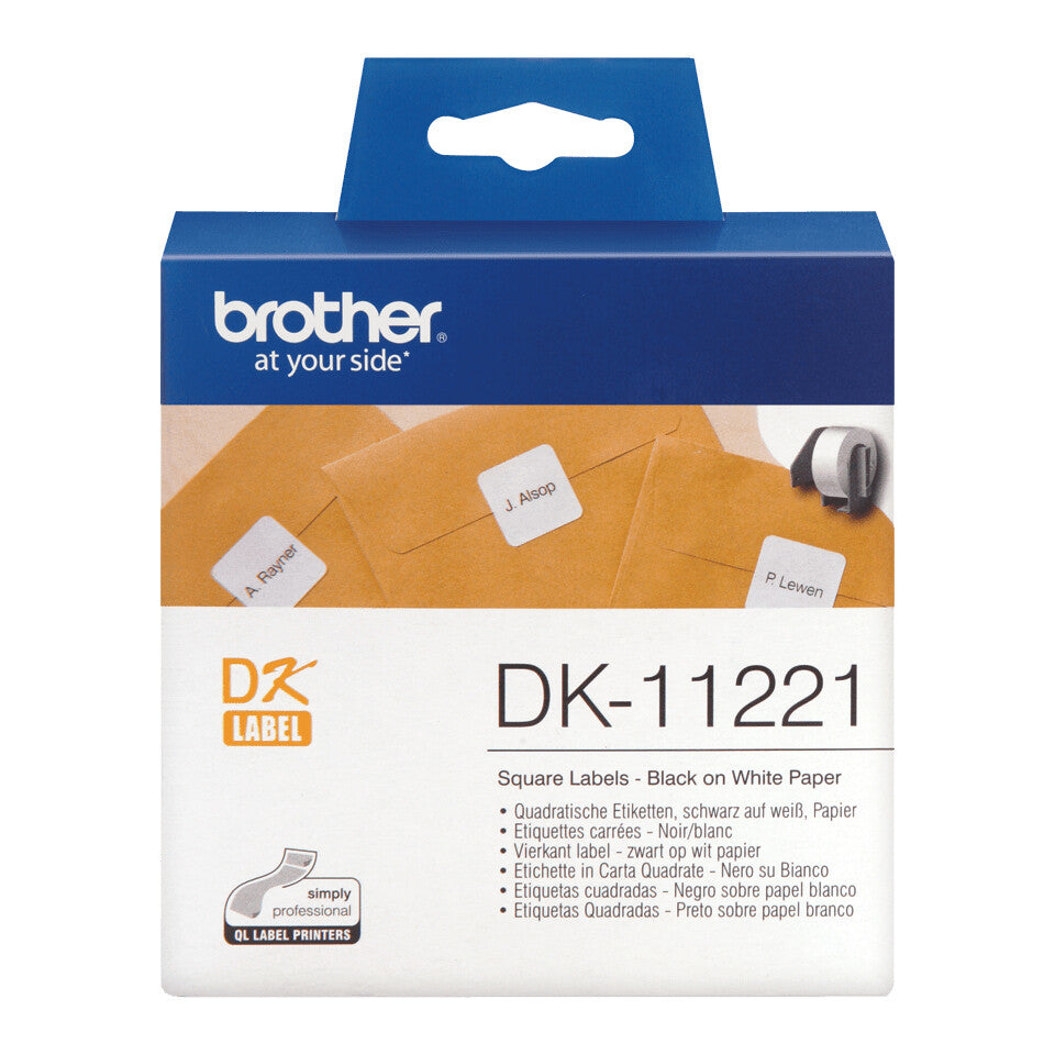 Brother DK-11221 etiketbånd Sort på hvid
