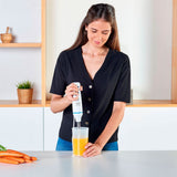 Taurus ROBOT 750 EASY PLUS INOX 1 L Nedsænkning blender 750 W Hvid, Blå