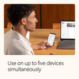 Microsoft 365 Personal Licensabonnemet 1 år 1 bruger Op til 5 enheder Android iOS Windows MacOS