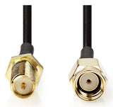 Nedis CSGL02210BK50 koaxial kabel RG-174 5 m RP-SMA Sort
