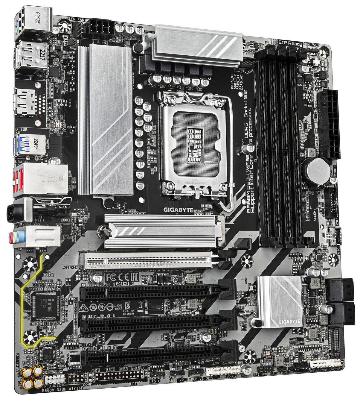 GIGABYTE B860M DS3H WIFI6E bundkort Intel B860 LGA 1851 (Socket V1) micro ATX