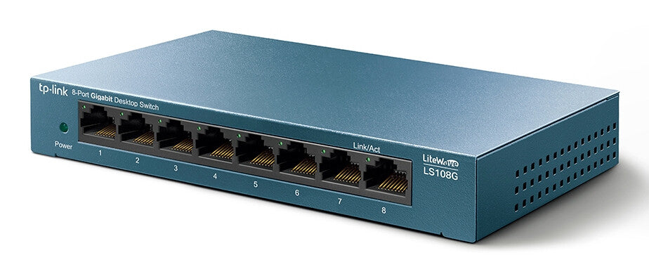 TP-Link LS108G netværksswitch Ikke administreret Gigabit Ethernet (10/100/1000) Blå
