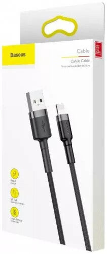 Baseus CALKLF-CG1 Lightning kabel 2 m Grå, Sort