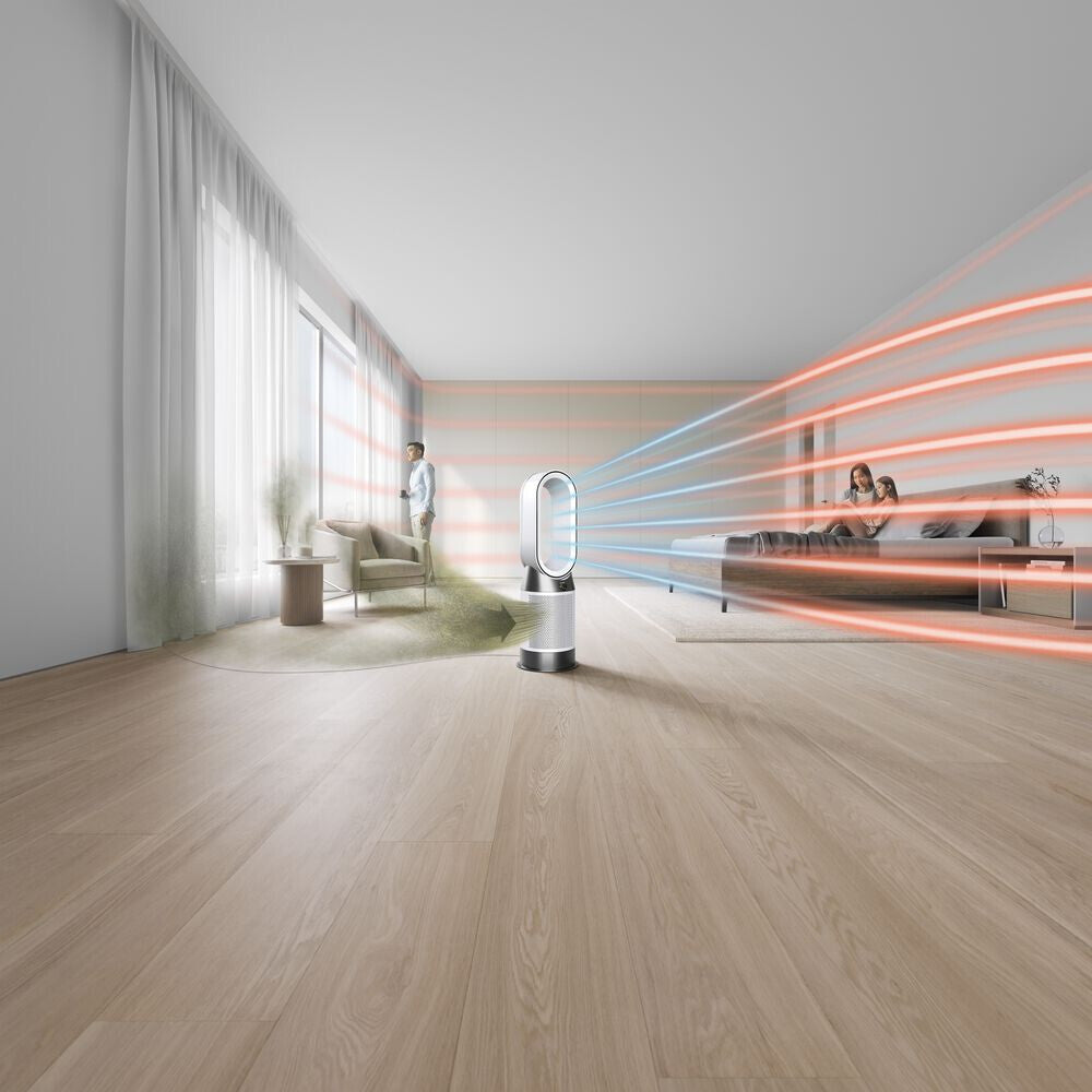 Dyson Purifier Hot + Cool HP1 Klingeløs køleblæser/opvarmer/renser Sølv Hvid