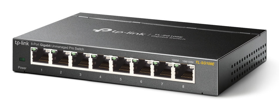TP-Link TL-SG108E netværksswitch Administreret L2 Gigabit Ethernet (10/100/1000) Sort