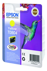 Epson Hummingbird Enkeltpakke, gul T0804 Claria Photographic Ink