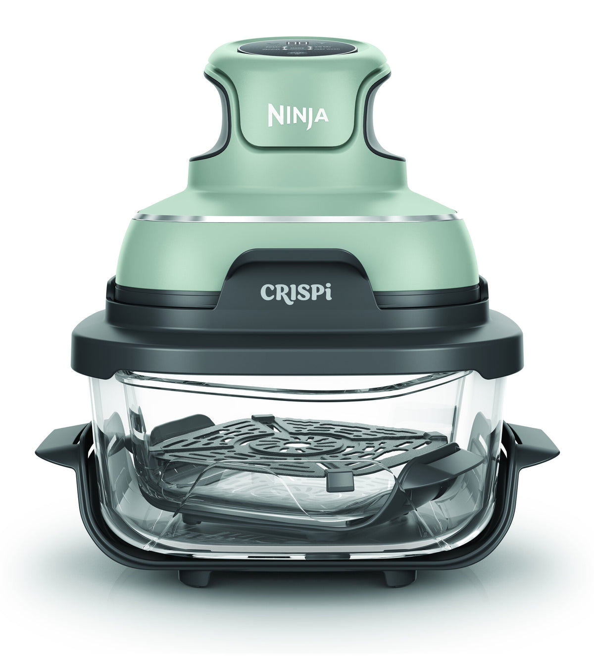 Ninja CRISPi Enkelt 4,5 L 1700 W Varmluftsteger Grøn, Grå, Transparent