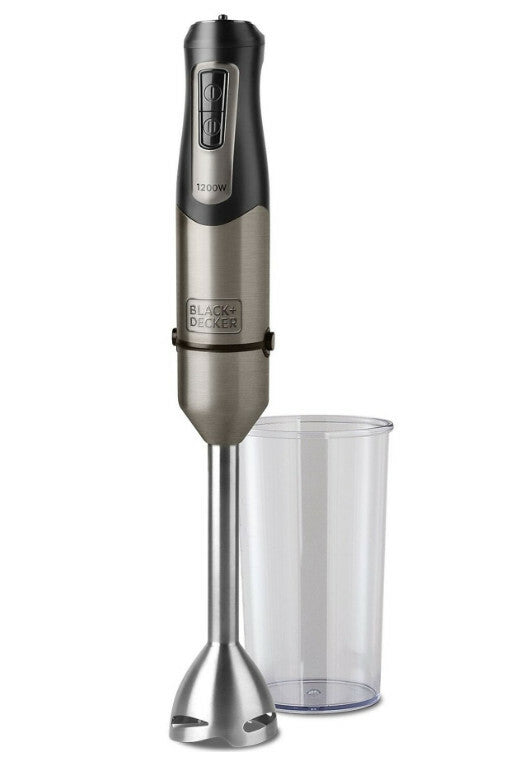 Black & Decker BXHB1200E 1 L Nedsænkning blender 1200 W Sort, Rustfrit stål