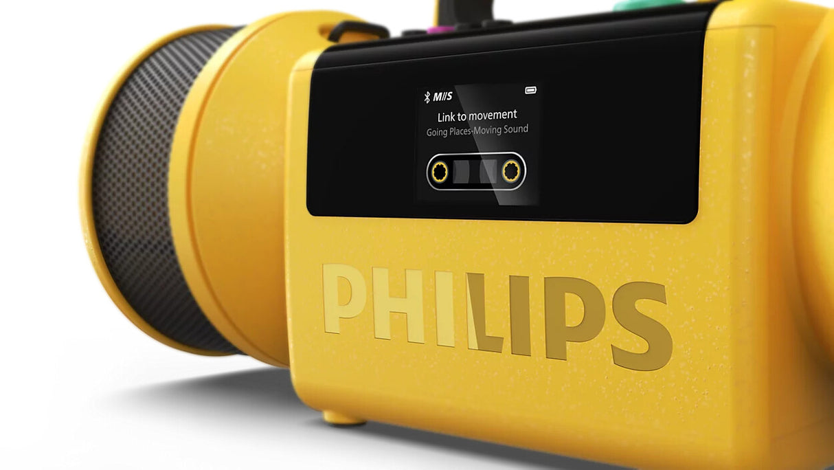 Philips The Tube Bærbar stereohøjttaler Gul 140 W