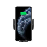 SBS Automatic Car Holder with QI Fast Charger 15W Aktiv holder Mobiltelefon/Smartphone Sort
