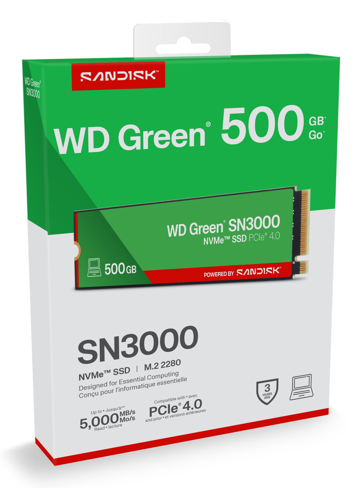 WD Green SN3000 SSD WDS500G4G0E-00CPS0 500GB M.2