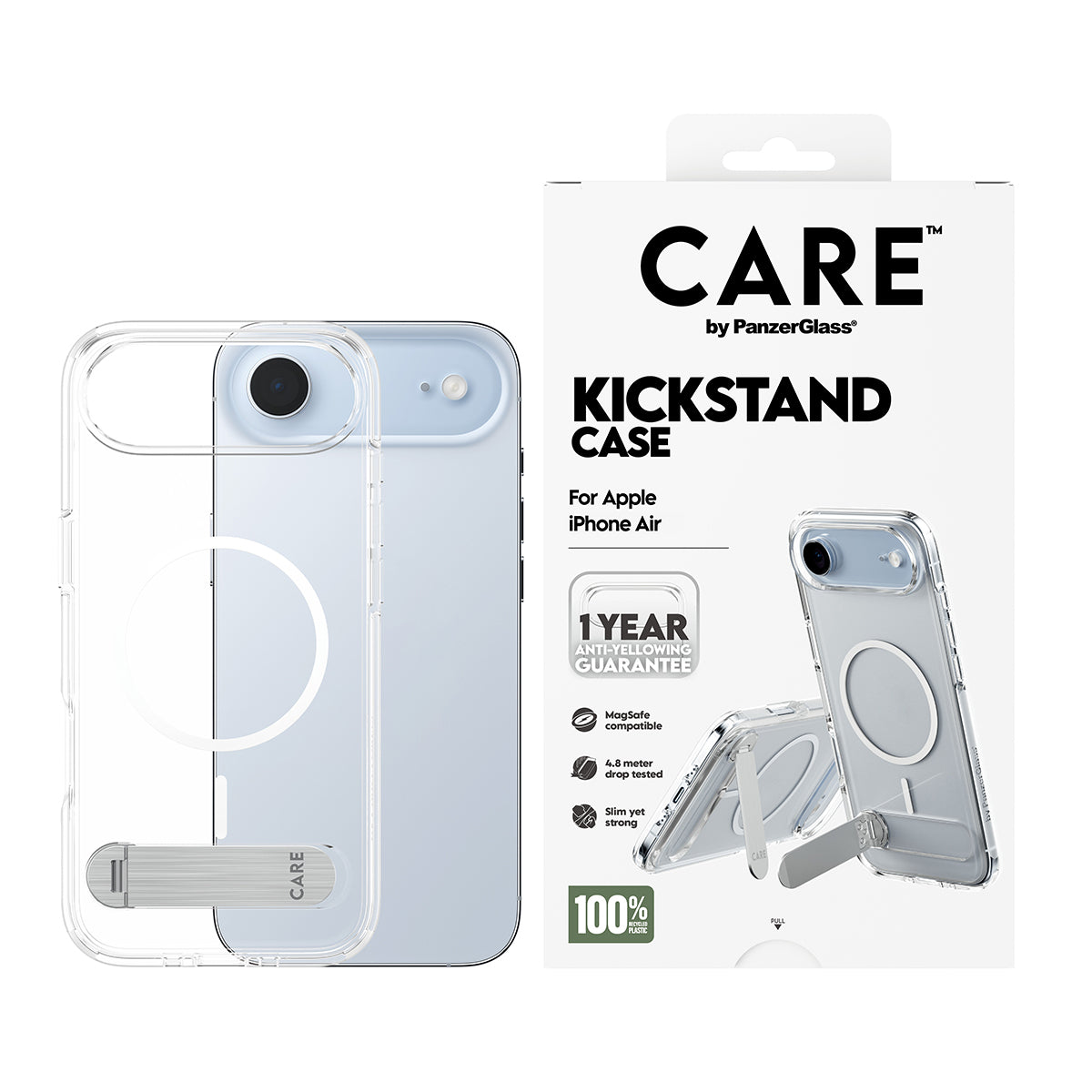 PanzerGlass CARE by ® Feature Case Transparent m. Kickstand & MagSafe iPhone Air