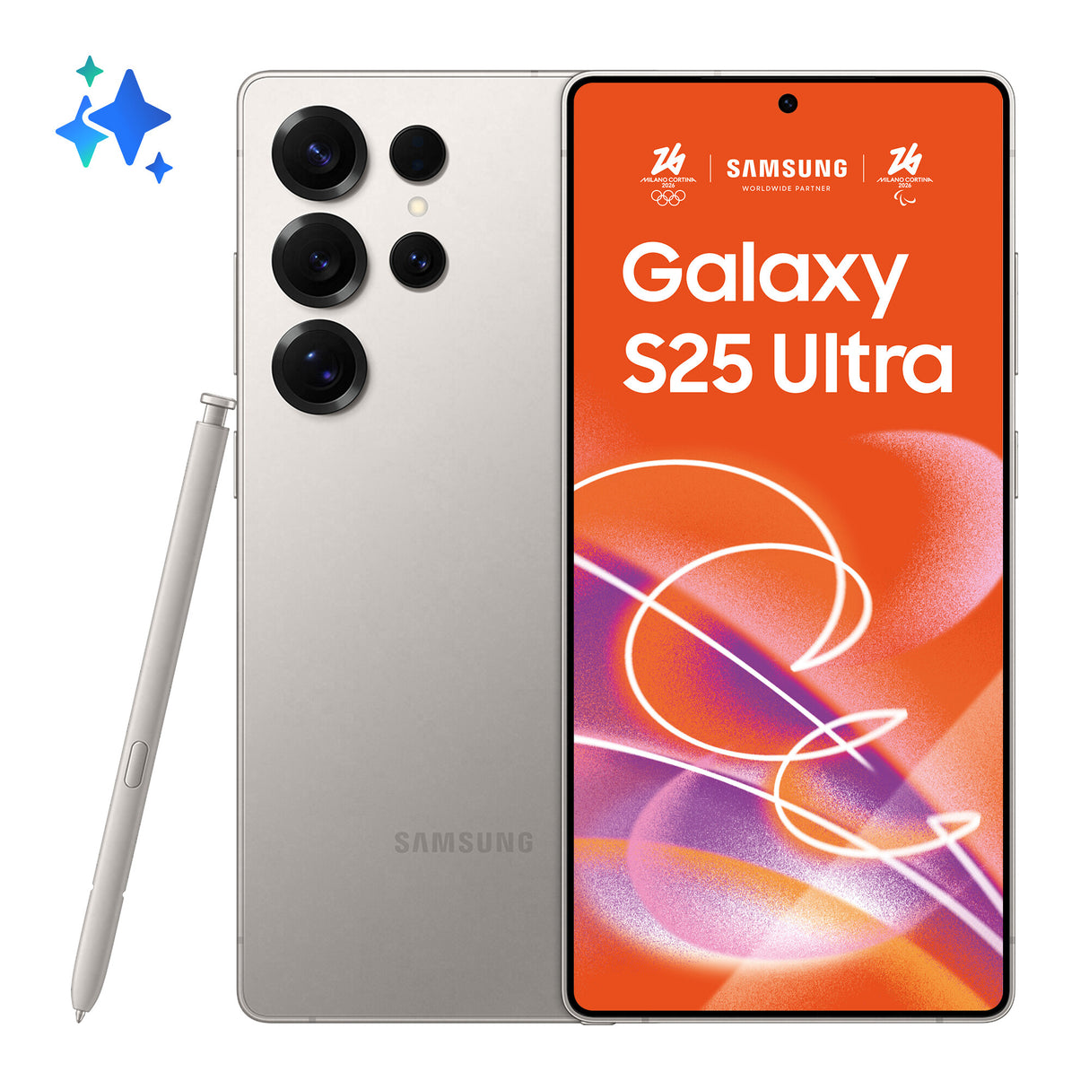 Samsung Galaxy S25 Ultra 17,5 cm (6.9") Dual SIM Android 15 5G USB Type-C 12 GB 512 GB 5000 mAh Grå, Titanium