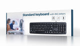 Gembird KB-US-103 tastatur USB QWERTY US engelsk Sort