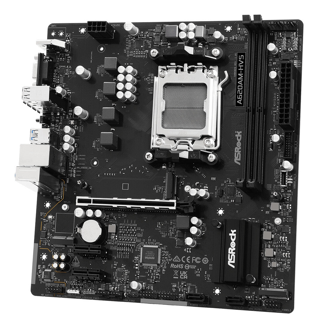Asrock A620AM-HVS AMD A620A Sokkel AM5 micro ATX