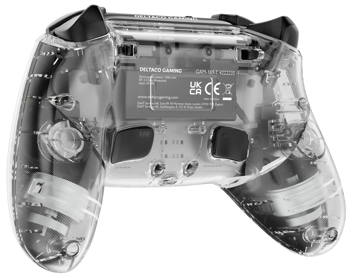 Deltaco Gaming controller PS4 transparent RGB