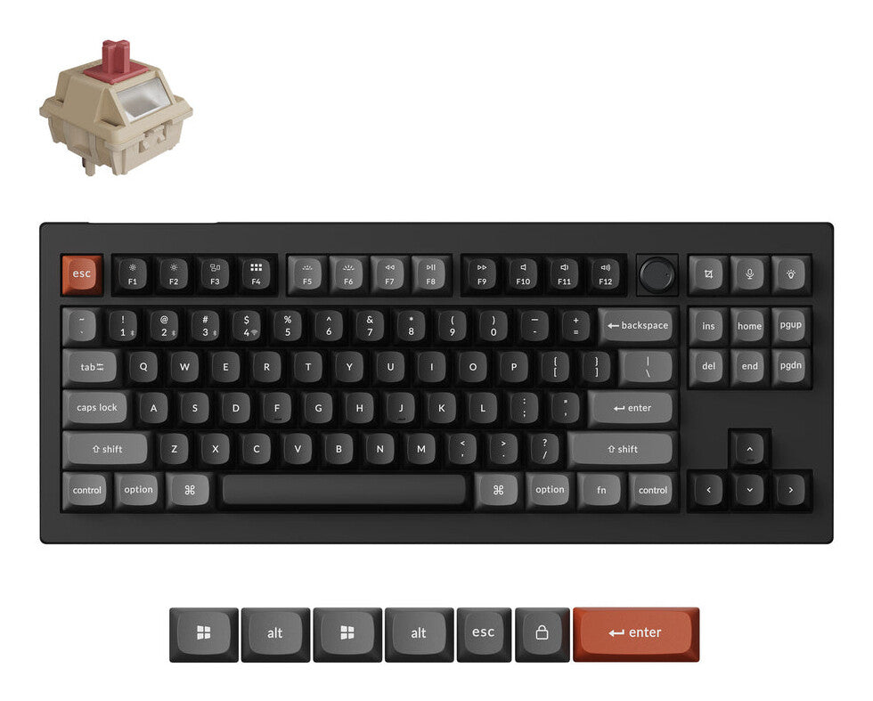 Keychron V3 Ultra 8K tastatur Universel Bluetooth QWERTY Sort