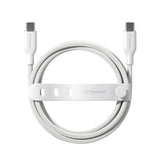 PanzerGlass empower by ® Racing 60W USB-C to USB-C Kabel | USB 2.0 | 2M | Silver White