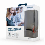 Gembird MHS-002 hovedtelefoner/headset Ledningsført Opkald/musik Sort, Rød