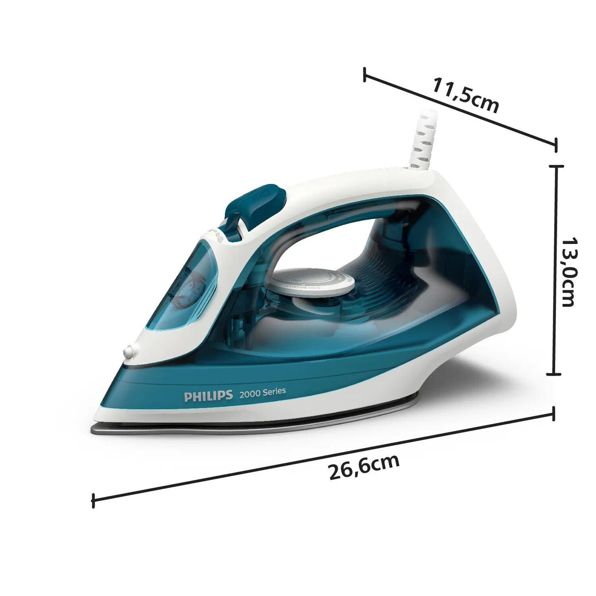 Philips 2000 series DST2020/90 strygejern Dampstrygejern Keramisk strygesål 2000 W Turkisfarve