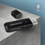 Axagon CRE-S2N kortlæser USB 3.2 Gen 1 (3.1 Gen 1) Type-A Sort