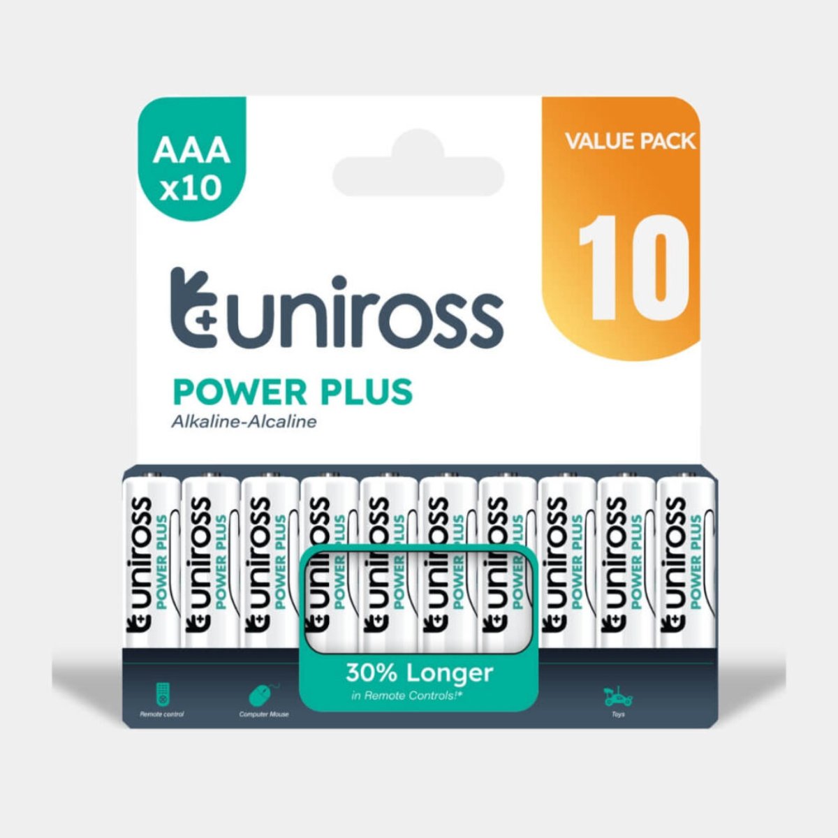 Uniross Power Plus Alkaline 24 x 10 stk. AAA batterier