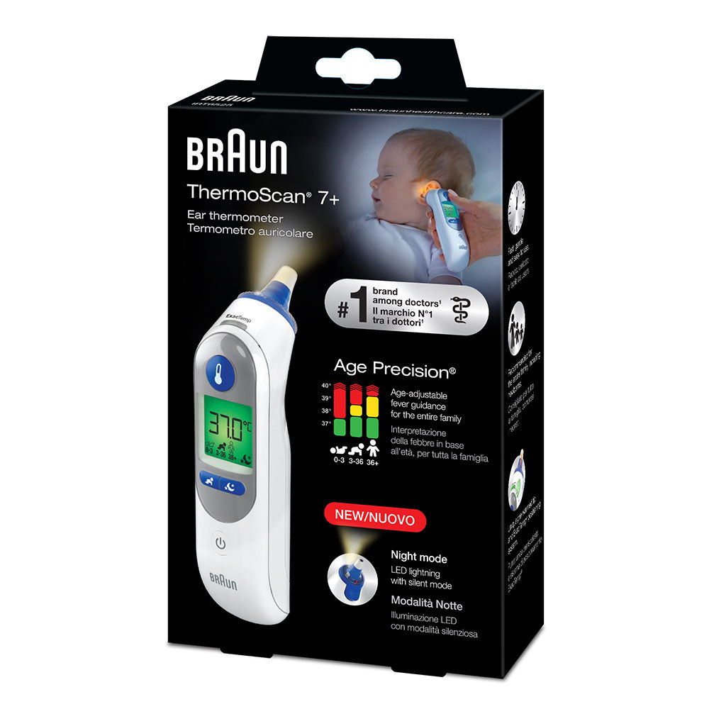 Braun IRT6525 digital kropstermometer Kontakttemperatur Hvid Øre Knapper