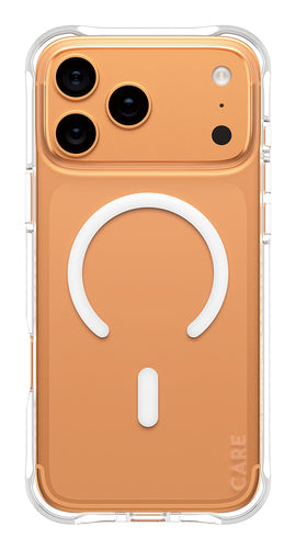 PanzerGlass CARE by ® Fashionable Case Samba Transparent m. Hvid MagSafe iPhone 17 Pro Max