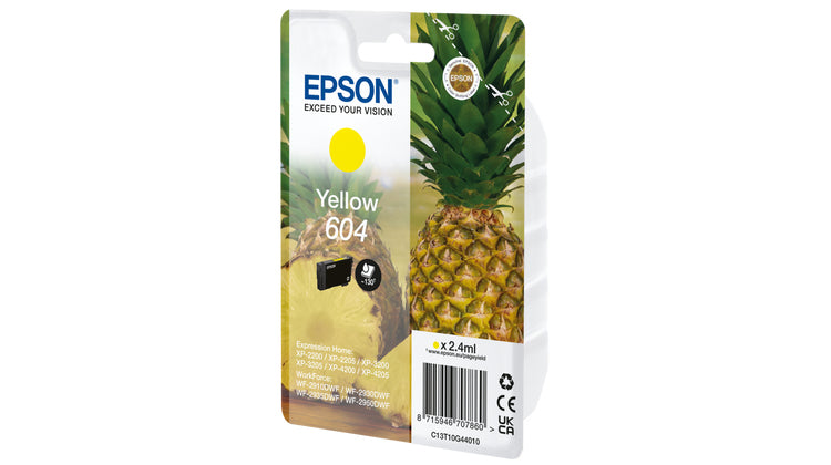 Epson 604 blækpatron 1 stk Original Standard udbytte Gul