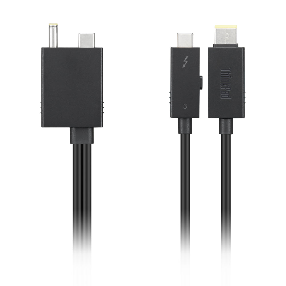Lenovo 24 pin USB-C/strøm DC jackstik Slim Tip 24 pin USB-C Sort 70cm Thunderbolt kabel