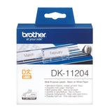 Brother DK-11204 etiketbånd Sort på hvid