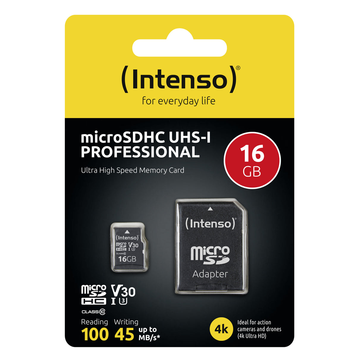 Intenso 3433470 hukommelseskort 16 GB MicroSDHC UHS-I Klasse 10