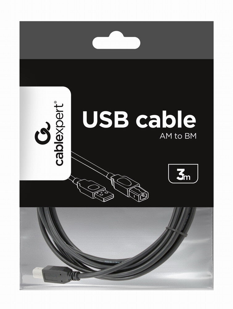 Gembird CCP-USB2-AMBM-10 USB-kabel 3,04 m USB A USB B Sort