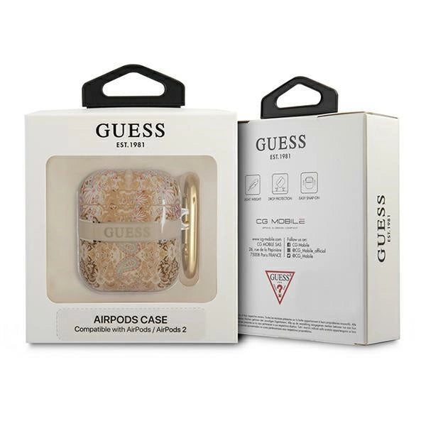 Guess GUA2HHFLD AirPods cover gold/gold Paisley Strap Collection