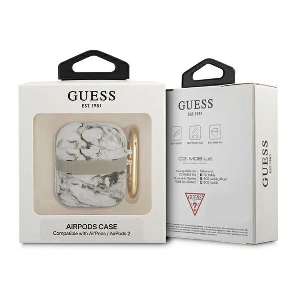 Guess GUA2HCHMAG AirPods cover grey/grey Marble Strap Collection