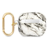 Guess GUA3HCHMAG AirPods 3 cover grey/grey Marble Strap Collection
