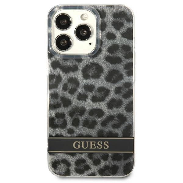Guess GUHCP13LHSLEOK iPhone 13 Pro / 13 6.1" grey/grey hardcase Leopard