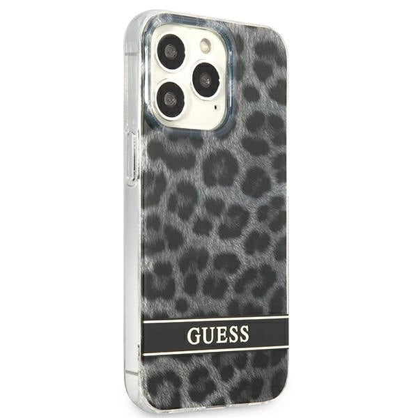 Guess GUHCP13LHSLEOK iPhone 13 Pro / 13 6.1" grey/grey hardcase Leopard