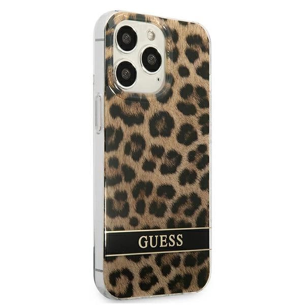 Guess GUHCP13LHSLEOW iPhone 13 Pro / 13 6.1" brown/brown hardcase Leopard