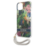 Guess GUHCP13SHFLSB iPhone 13 mini 5.4" blue/blue hardcase Flower Strap