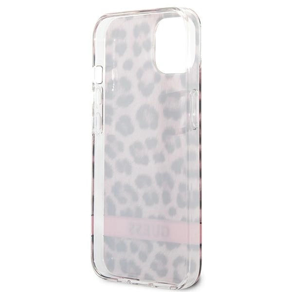 Guess GUHCP13SHSLEOP iPhone 13 mini 5.4" pink/pink hardcase Leopard