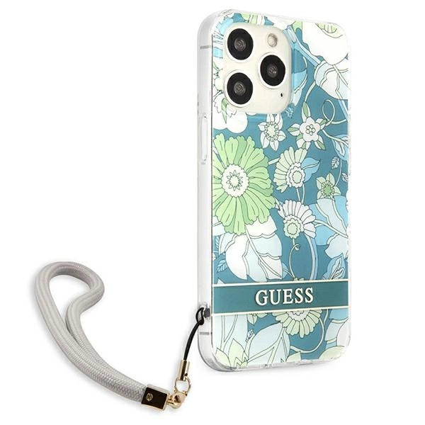 Guess GUHCP13XHFLSN iPhone 13 Pro Max 6.7" green/green hardcase Flower Strap