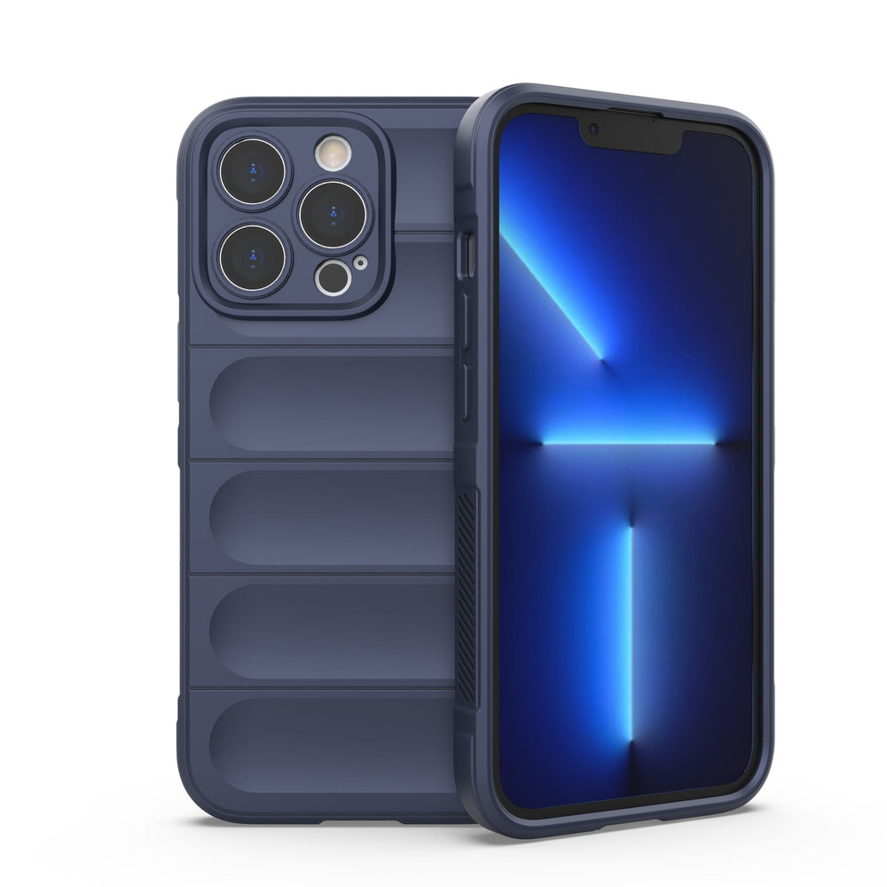 Magic Shield Case for iPhone 13 Pro fleksibelt pansret cover mørk blå