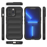 Magic Shield Case Case for iPhone 13 Pro Max Fleksibel pansret sag mørk blå